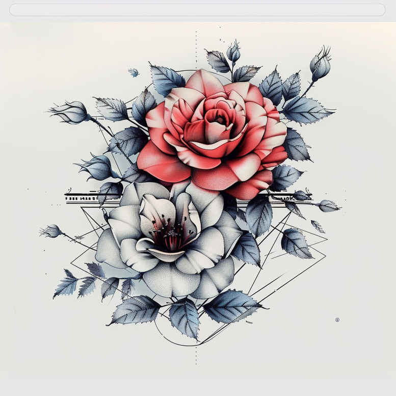 flowers-with-detail – tattoo design ideas free ai generated – realism-realistic-color – for-inner-arm – Gallery: other-flowers-inkby-ai