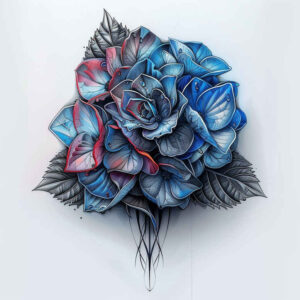 flowers-with-expression – tattoo design ideas free ai generated – realism-moist-gloss – for-side-torso – Gallery: other-flowers-inkby-ai