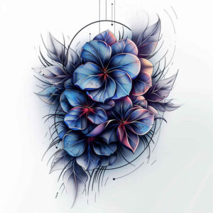 flowers-with-expression – tattoo design ideas free ai generated – surrealism-juxtaposition – for-back-shoulder – Gallery: other-flowers-inkby-ai