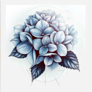 flowers-with-geometric-pattern – tattoo design ideas free ai generated – surrealism-melted-shapes – for-full-back – Gallery: other-flowers-inkby-ai