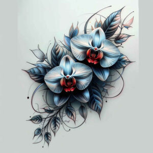 flowers-with-ornamentation – tattoo design ideas free ai generated – surrealism-visionary – for-shoulder – Gallery: other-flowers-inkby-ai