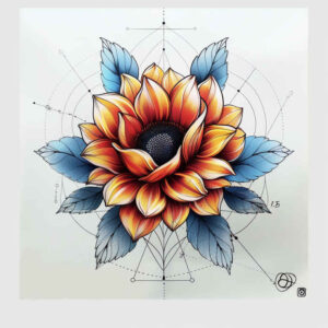 flowers-with-shading – tattoo design ideas free ai generated – realism-anatomical-accuracy – for-palm – Gallery: other-flowers-inkby-ai
