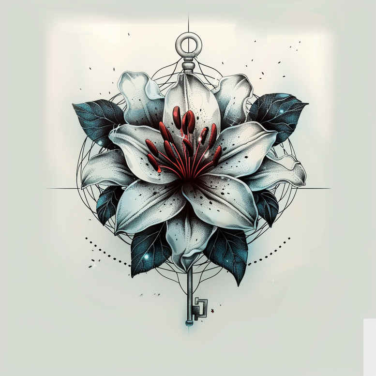 flowers-with-shadows-and-light – tattoo design ideas free ai generated – surrealism-phantasmagoric – for-upper-shoulder – Gallery: other-flowers-inkby-ai