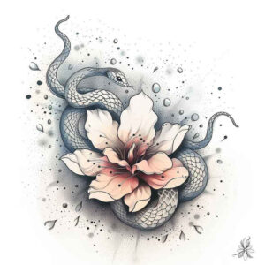 flowers-with-shadows-and-light – tattoo design ideas free ai generated – surrealism-unreal-light – for-lower-back – Gallery: other-flowers-inkby-ai