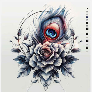flowers-with-waves – tattoo design ideas free ai generated – realism-form-fidelity – for-hand – Gallery: other-flowers-inkby-ai