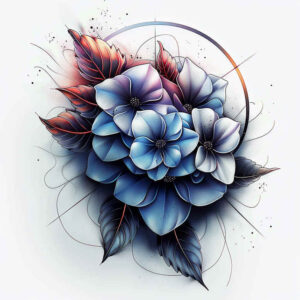 for-women-floral-tattoo – tattoo design ideas free ai generated – surrealism-abstract – for-lower-back – Gallery: other-flowers-inkby-ai