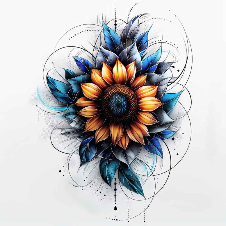 for-women-floral-tattoo – tattoo design ideas free ai generated – surrealism-enigmatic – for-shoulder – Gallery: other-flowers-inkby-ai