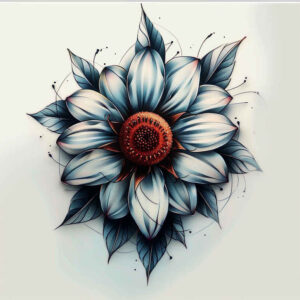 for-women – tattoo design ideas free ai generated – realism-vivid-detail – for-lower-thigh – Gallery: other-flowers-inkby-ai
