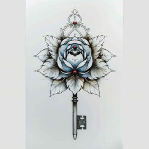 geometric-flower-tattoo – tattoo design ideas free ai generated – realism-photo-realistic – for-chest – Gallery: other-flowers-inkby-ai