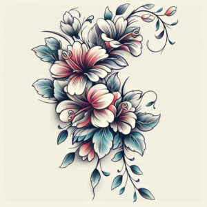 geometric-flower-tattoo – tattoo design ideas free ai generated – surrealism-psychological-depth – for-behind-ear – Gallery: other-flowers-inkby-ai