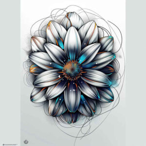 line-flower-tattoo – tattoo design ideas free ai generated – realism-depth-of-field – for-inner-arm – Gallery: other-flowers-inkby-ai