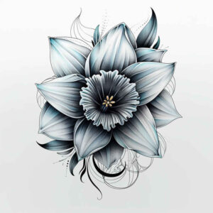 mystical-flower-tattoo – tattoo design ideas free ai generated – neotraditional-balanced-color – for-collarbone – Gallery: other-flowers-inkby-ai