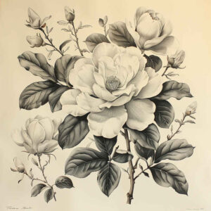 neotraditional-flower-tattoo – tattoo design ideas free ai generated – realism-blended-gradients – for-outer-arm – Gallery: other-flowers-inkby-ai