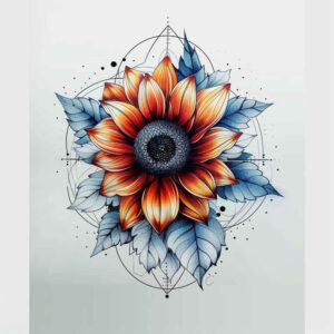 ornamented-flower-tattoo – tattoo design ideas free ai generated – realism-realistic-lighting – for-shoulder – Gallery: other-flowers-inkby-ai