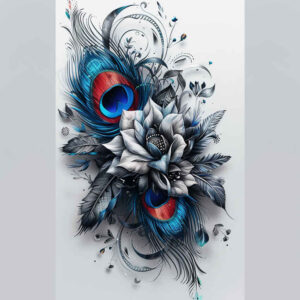 realistic-flowers – tattoo design ideas free ai generated – realism-sharp-focus – for-calf – Gallery: other-flowers-inkby-ai