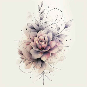 realistic-flowers – tattoo design ideas free ai generated – surrealism-illusionary – for-elbow – Gallery: other-flowers-inkby-ai