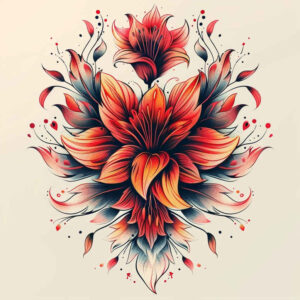 spiritual-flower-tattoo – tattoo design ideas free ai generated – realism-ink-layering – for-side-torso – Gallery: other-flowers-inkby-ai