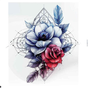 spiritual-flower-tattoo – tattoo design ideas free ai generated – surrealism-vivid-hallucination – for-neck – Gallery: other-flowers-inkby-ai