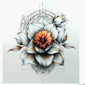 subtle-flower-tattoo – tattoo design ideas free ai generated – neotraditional-layered-color – for-wrist-side – Gallery: other-flowers-inkby-ai