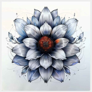 subtle-flower-tattoo – tattoo design ideas free ai generated – neotraditional-refined-lines – for-hip – Gallery: other-flowers-inkby-ai