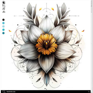 other-flowers tattoo design ideas clear-cut blooming stands for courage