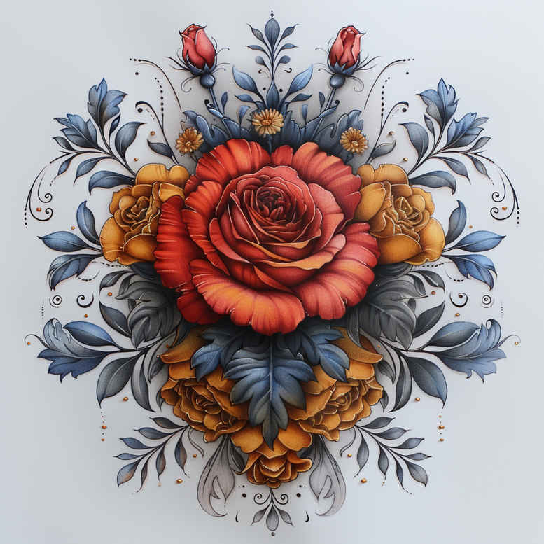other-flowers tattoo design ideas gentle angle botanical for upper back