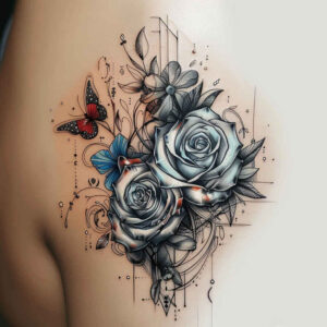 other-flowers tattoo design ideas mini geometry decorative for back