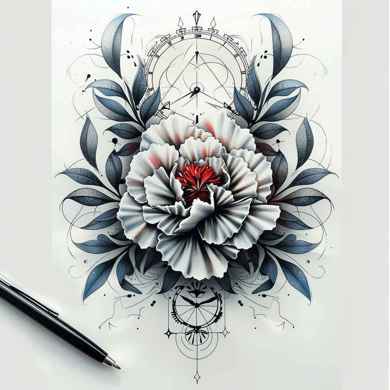 other-flowers tattoo design ideas few strokes decorative for fingers
