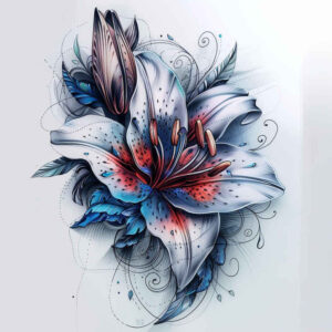 other-flowers tattoo design ideas dotwork decorative for inner arm