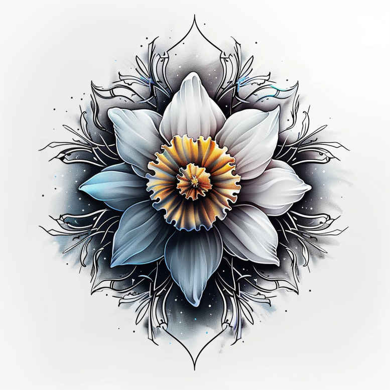 other-flowers tattoo design ideas simple form detailed petals for shoulder blade
