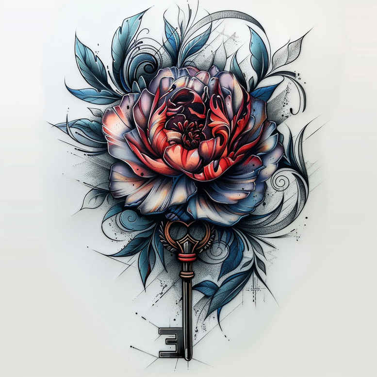 other-flowers tattoo design ideas no excess detailed petals for upper chest