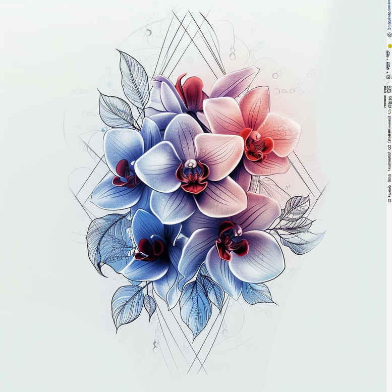 other-flowers tattoo design ideas clear edge detailed veins for fingers