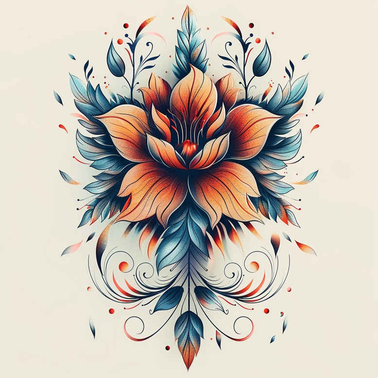 other-flowers tattoo design ideas abstract detailed veins shows endurance