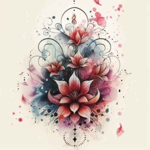 other-flowers tattoo design ideas minimal texture detailed veins symbolising endurance