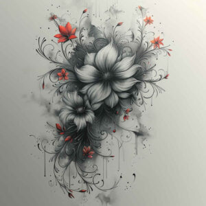 other-flowers tattoo design ideas thin line floral motifs represents perseverance