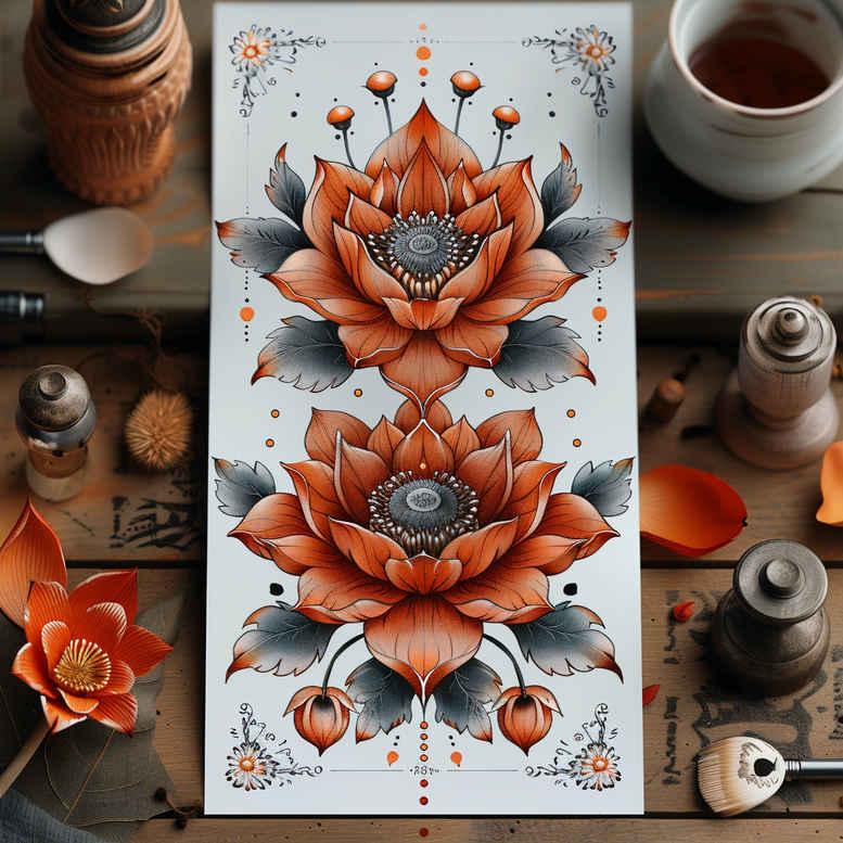 other-flowers tattoo design ideas subtle shape floral motifs stands for resilience
