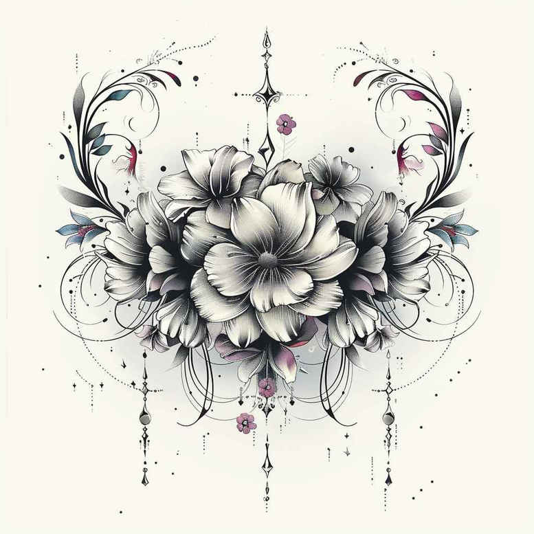 other-flowers tattoo design ideas bare flowing meaning determination