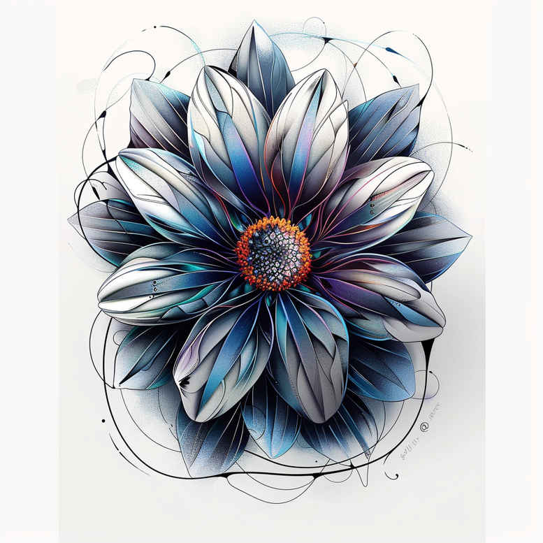 other-flowers tattoo design ideas empty space flowing stands for courage