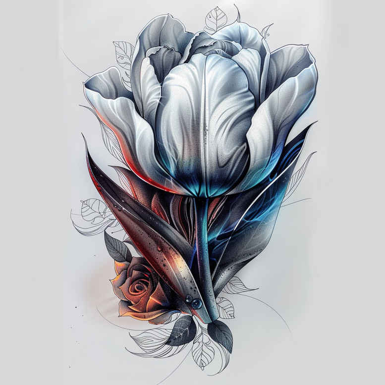 other-flowers tattoo design ideas soft curve gentle for ribs