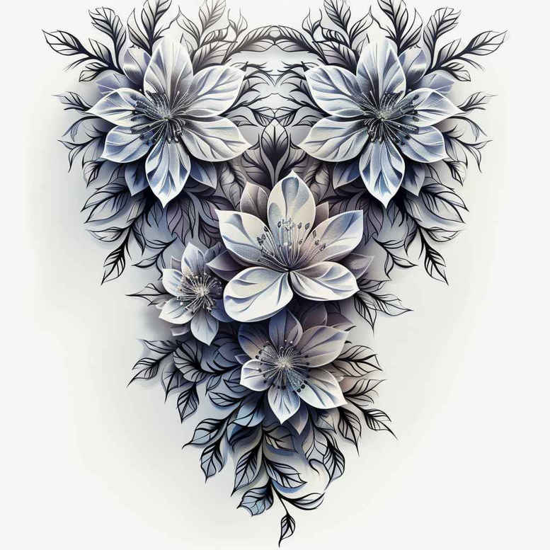 other-flowers tattoo design ideas gentle layered for lower chest