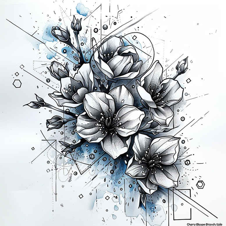 other-flowers tattoo design ideas clean shape layered shading for back