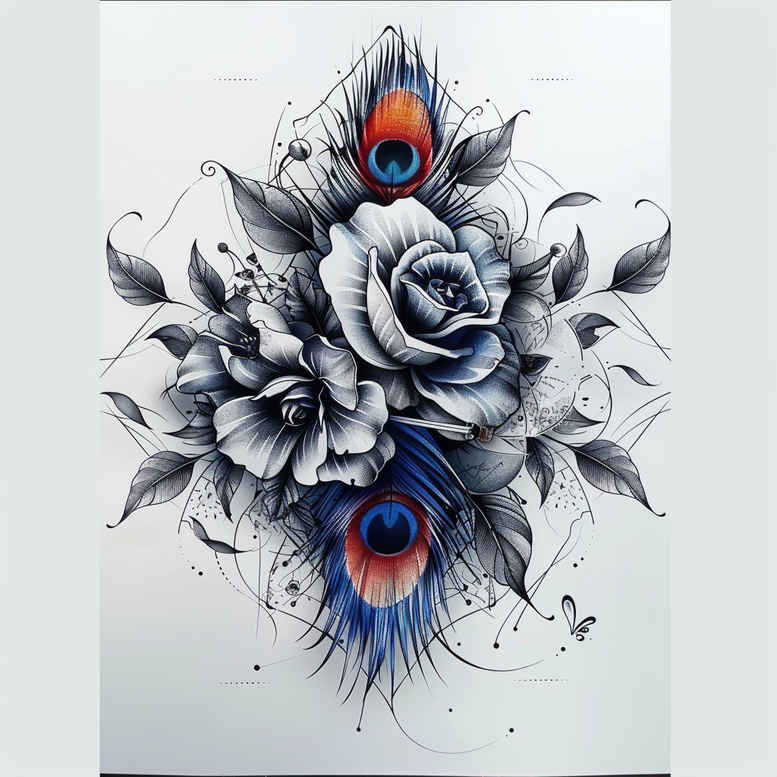 other-flowers tattoo design ideas airy touch natural patterns for thigh