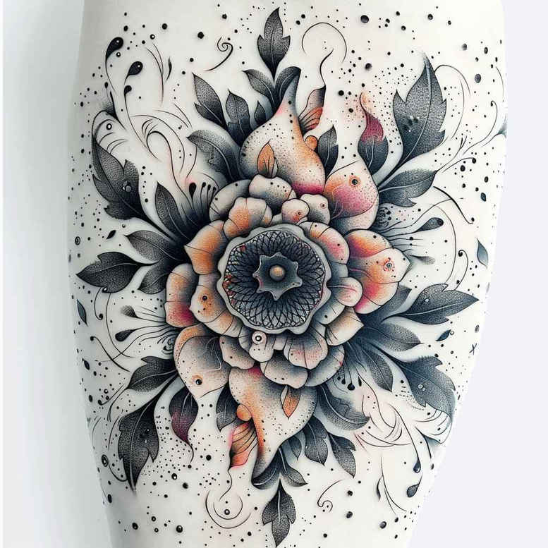 other-flowers tattoo design ideas single dot natural patterns shows courage