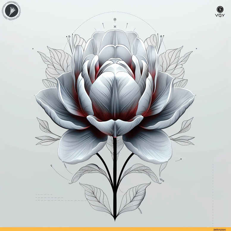 other-flowers tattoo design ideas elegant naturalistic for triceps