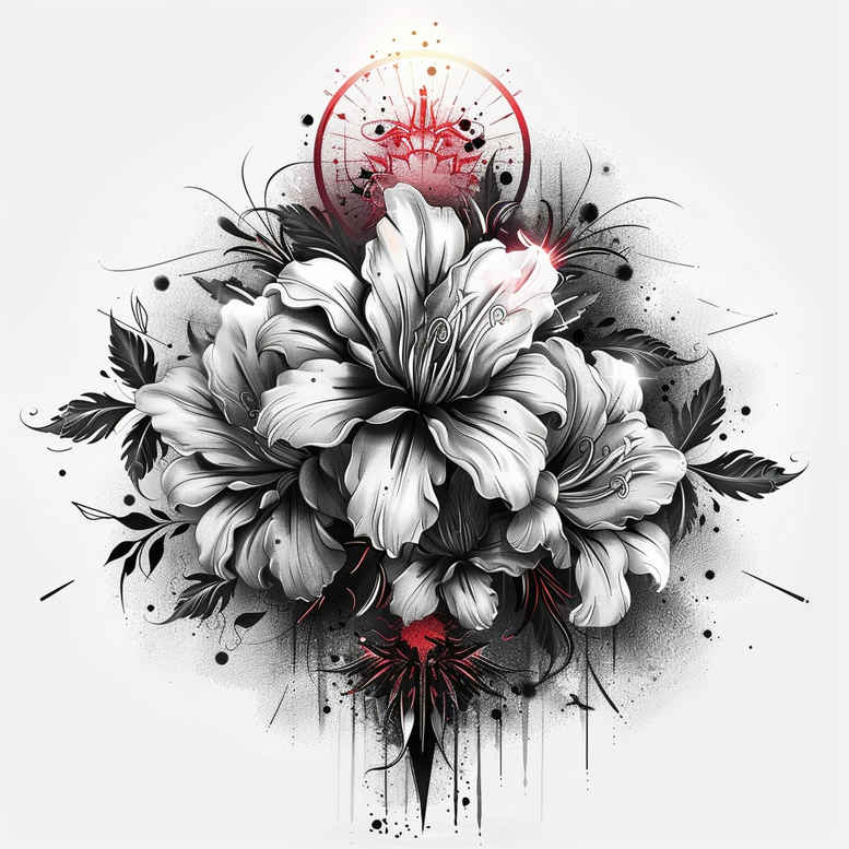 other-flowers tattoo design ideas thin script naturalistic stands for strength