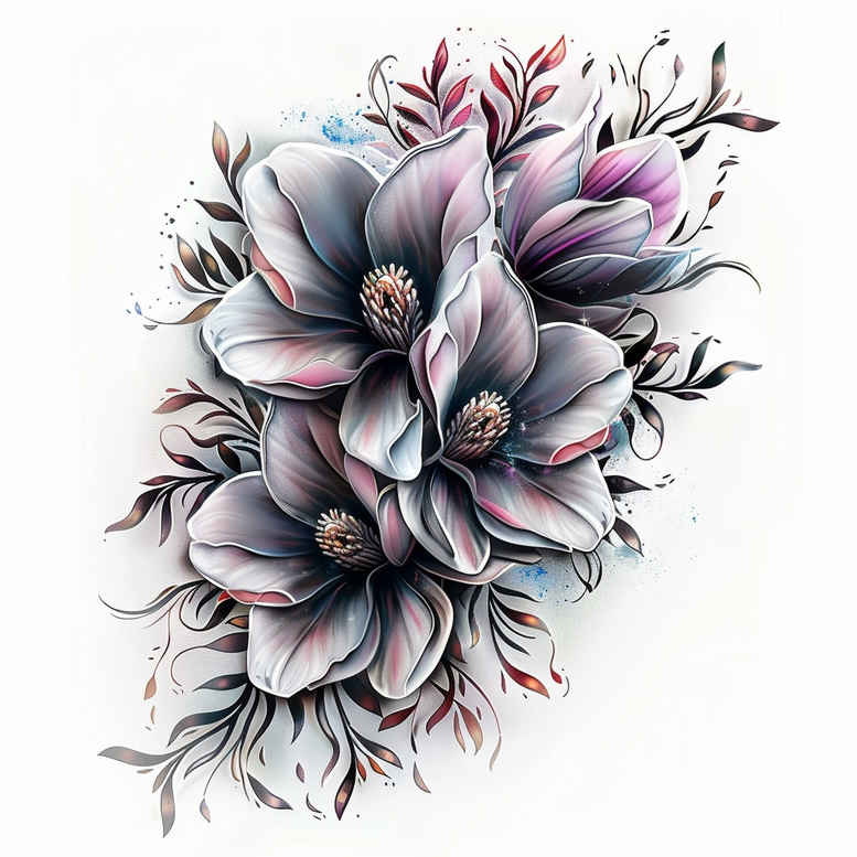 other-flowers tattoo design ideas tiny detail ornamental for full back