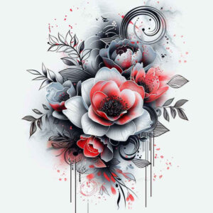 other-flowers tattoo design ideas micro line ornamental for toe