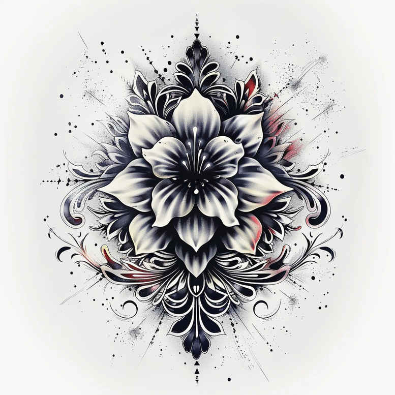 other-flowers tattoo design ideas tiny detail smooth lines for back