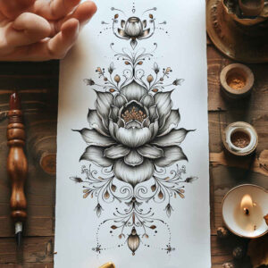 other-flowers tattoo design ideas discreet mark smooth lines for knee