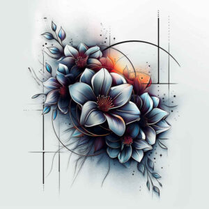 other-flowers tattoo design ideas outline only smooth lines stands for strength